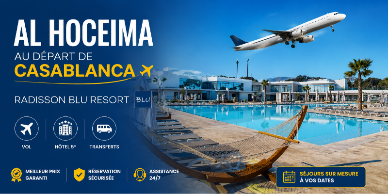 Kabdani: Agence de voyage maroc, Hôtels et Vols | Kabdani.ma AL HOCEIMA AU DEPART DE CASABLANCA